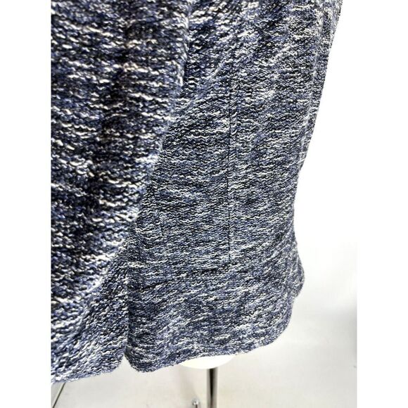 Vince Womens Blue Tweed Drape Neck Open Blazer Jacket Size XS - Picture 7 of 15